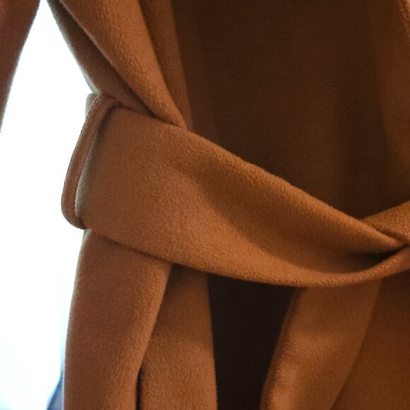 Cognac Felt Coat H&M Medium 42 - Picture 3 of 7